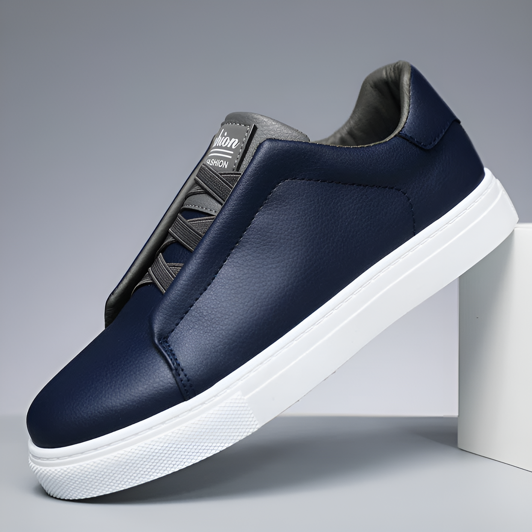 Men's Leather Sneakers | Comfortable & Lightweight | Trendy & Non-slip