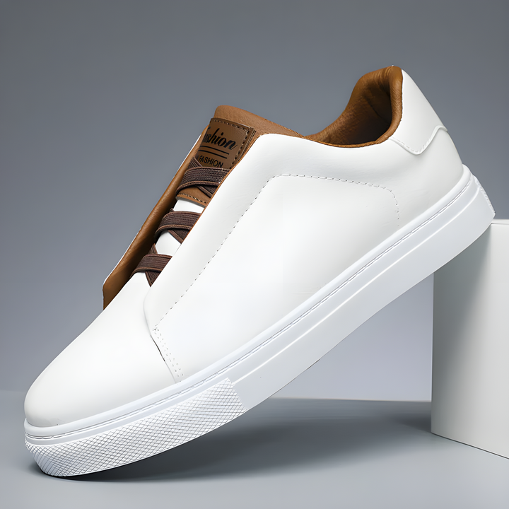 Men's Leather Sneakers | Comfortable & Lightweight | Trendy & Non-slip