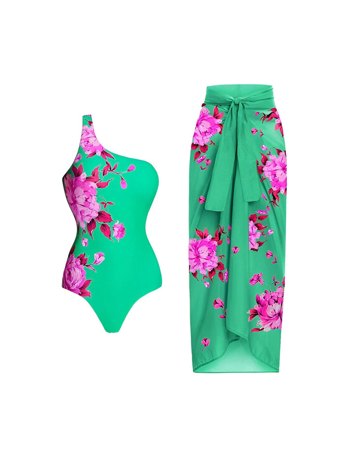 Women’s Swimsuit | One Piece | High Waist & Necklace | Tummy Control