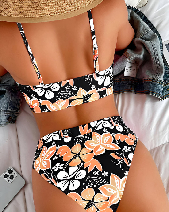 Bikini Set for Women | High Waist | Floral Print | Two-Piece Swimsuit