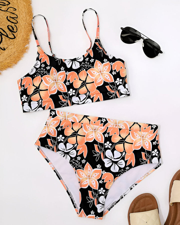 Bikini Set for Women | High Waist | Floral Print | Two-Piece Swimsuit