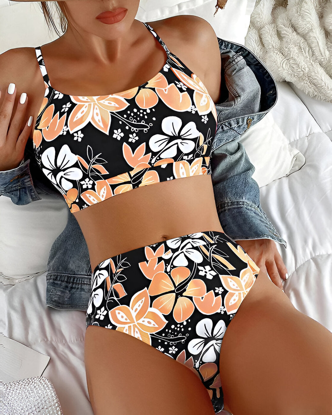 Bikini Set for Women | High Waist | Floral Print | Two-Piece Swimsuit