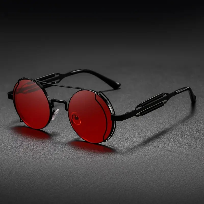 Men's Sunglasses | Steampunk Design | Polarized Lenses | Metal Frame & UV Protection