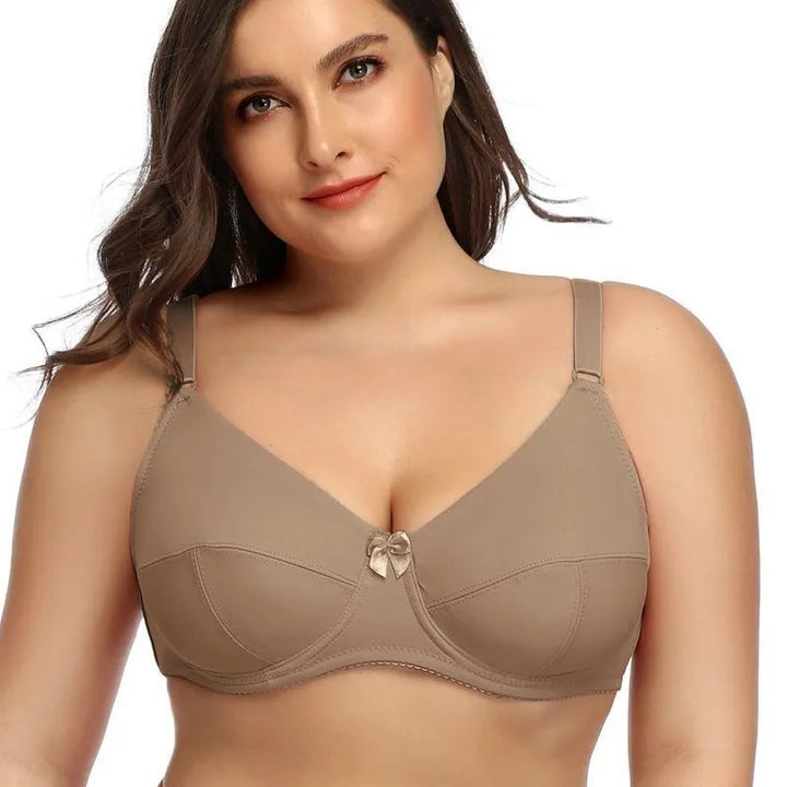 Underwired Bra | Plus Size & Full Coverage | Unpadded Bralette | Spandex