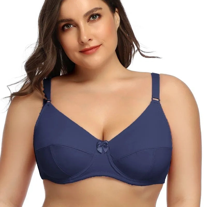 Underwired Bra | Plus Size & Full Coverage | Unpadded Bralette | Spandex