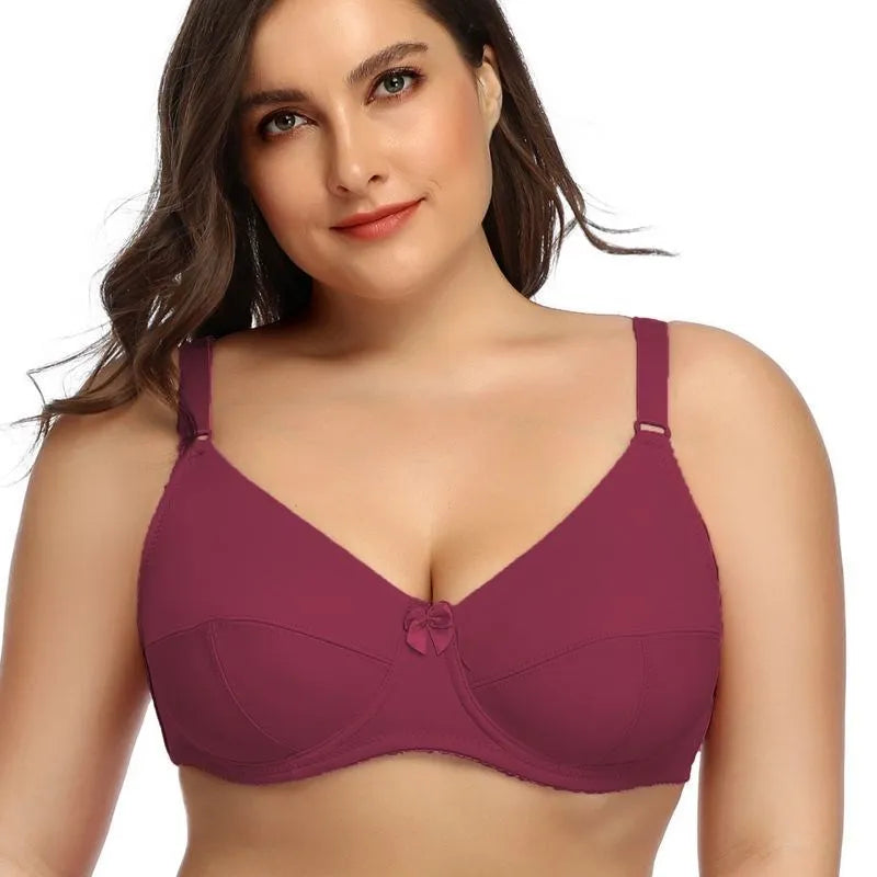 Underwired Bra | Plus Size & Full Coverage | Unpadded Bralette | Spandex