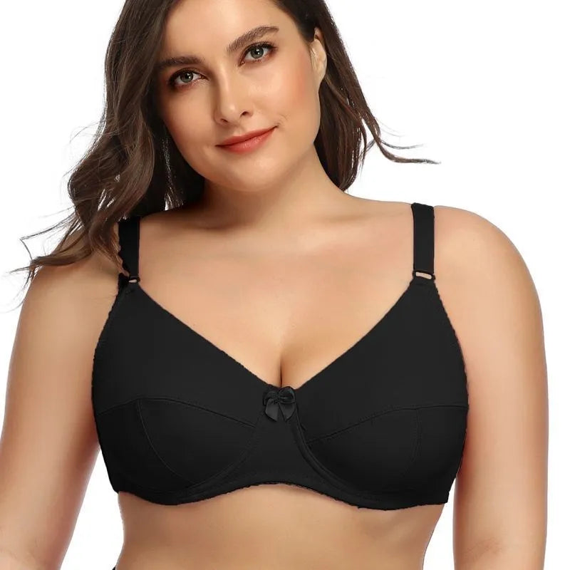 Underwired Bra | Plus Size & Full Coverage | Unpadded Bralette | Spandex