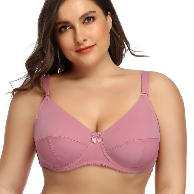 Underwired Bra | Plus Size & Full Coverage | Unpadded Bralette | Spandex