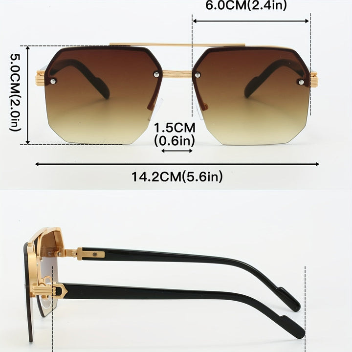 Men's Glasses | Square Frame | Double Bridge | Anti-Reflective Lenses