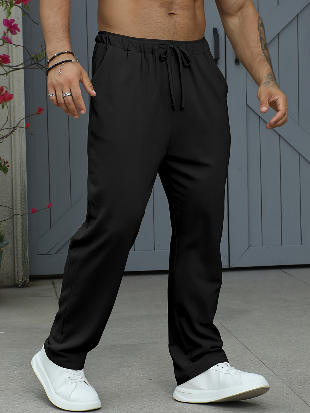 Men's Jogging Pants | Lightweight Linen-Cotton | Breathable & Comfortable