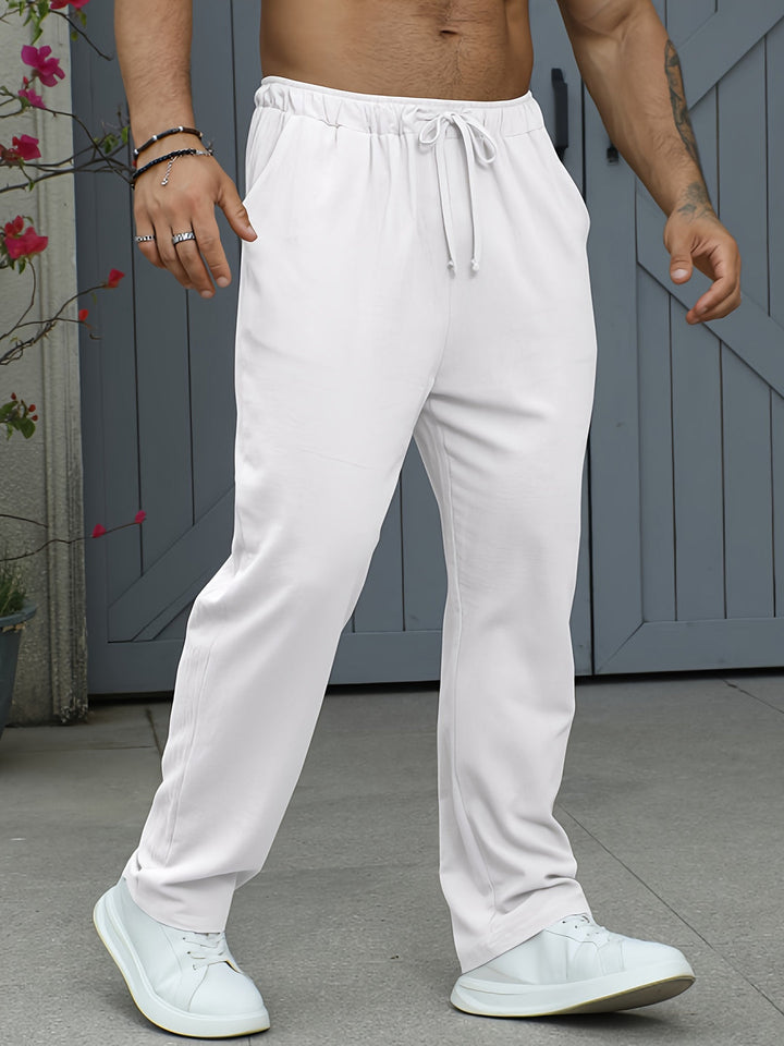 Men's Jogging Pants | Lightweight Linen-Cotton | Breathable & Comfortable