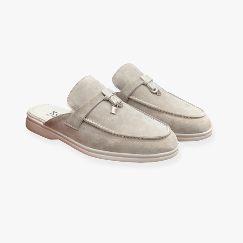 Women's Mules | Slip-On Comfort | Chic Buckle Detail | Faux Leather