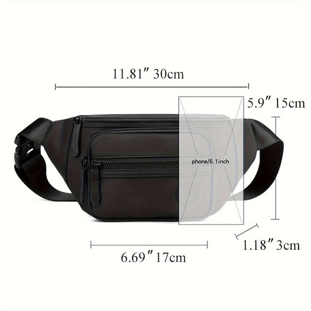 Men's Waist Bag | Multifunctional & Water-Repellent | Outdoor & Sports | Nylon | Multiple Pockets