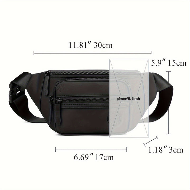 Men's Waist Bag | Multifunctional & Water-Repellent | Outdoor & Sports | Nylon | Multiple Pockets
