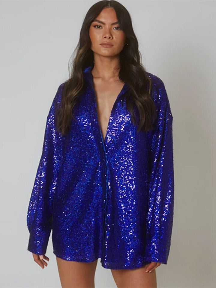 Blouse for Women | Oversized Fit | Trendy & Comfortable | Glitter Detail
