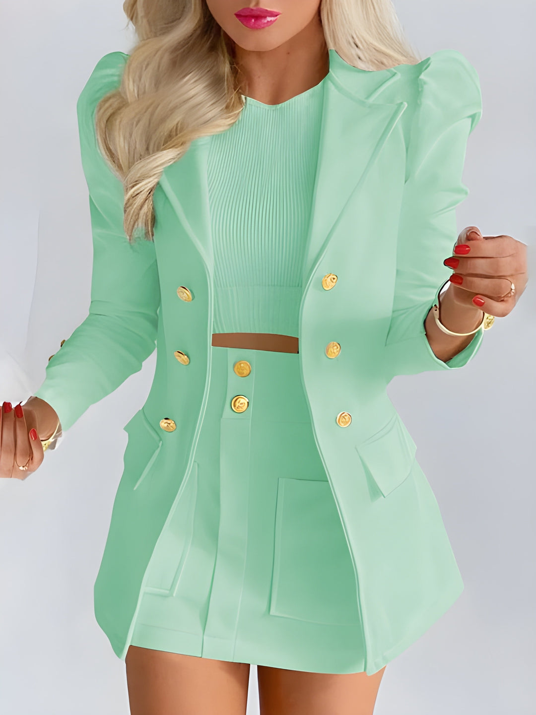 Women’s 2-Piece Set | Blazer & High-Waisted Skirt | Elegant Fit | Comfortable & Versatile