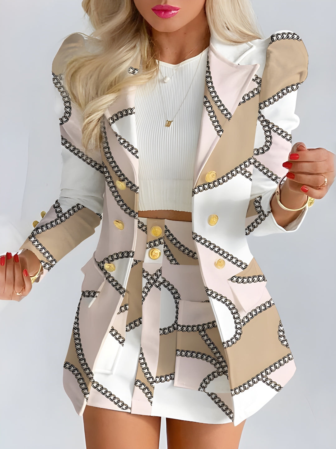 Women’s 2-Piece Set | Blazer & High-Waisted Skirt | Elegant Fit | Comfortable & Versatile