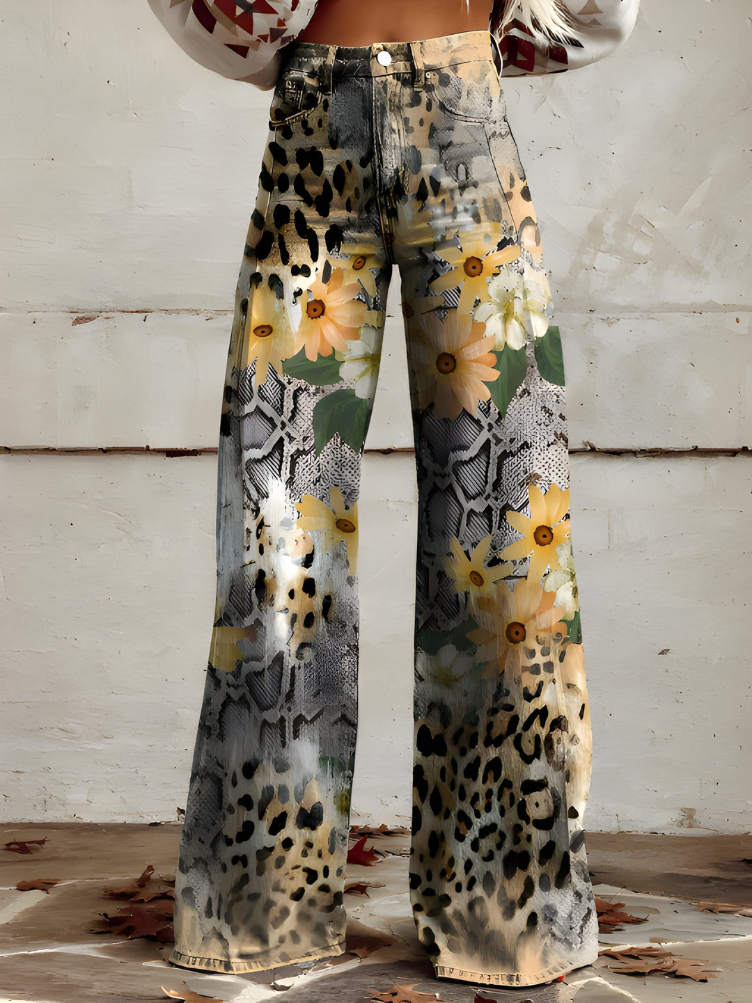 Women’s Long Denim Pants | Wide Leg & Relaxed Fit | Lightweight & Stylish | Cotton