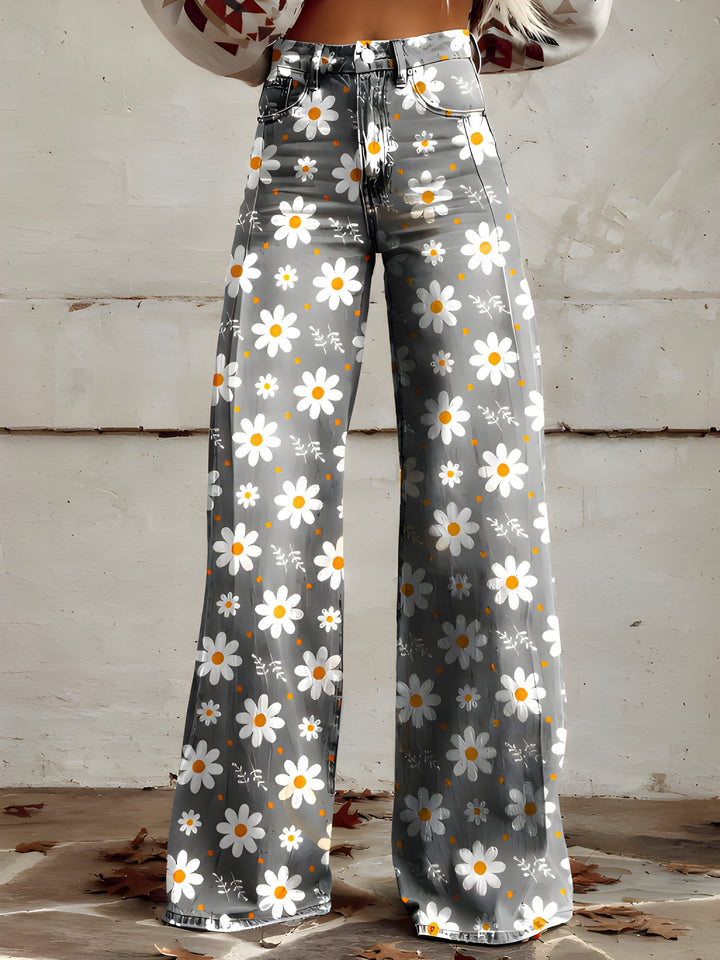 Women’s Long Denim Pants | Wide Leg & Relaxed Fit | Lightweight & Stylish | Cotton