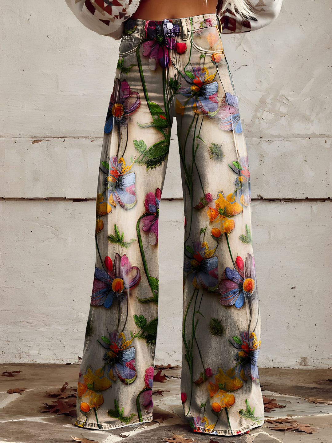 Women’s Long Denim Pants | Wide Leg & Relaxed Fit | Lightweight & Stylish | Cotton