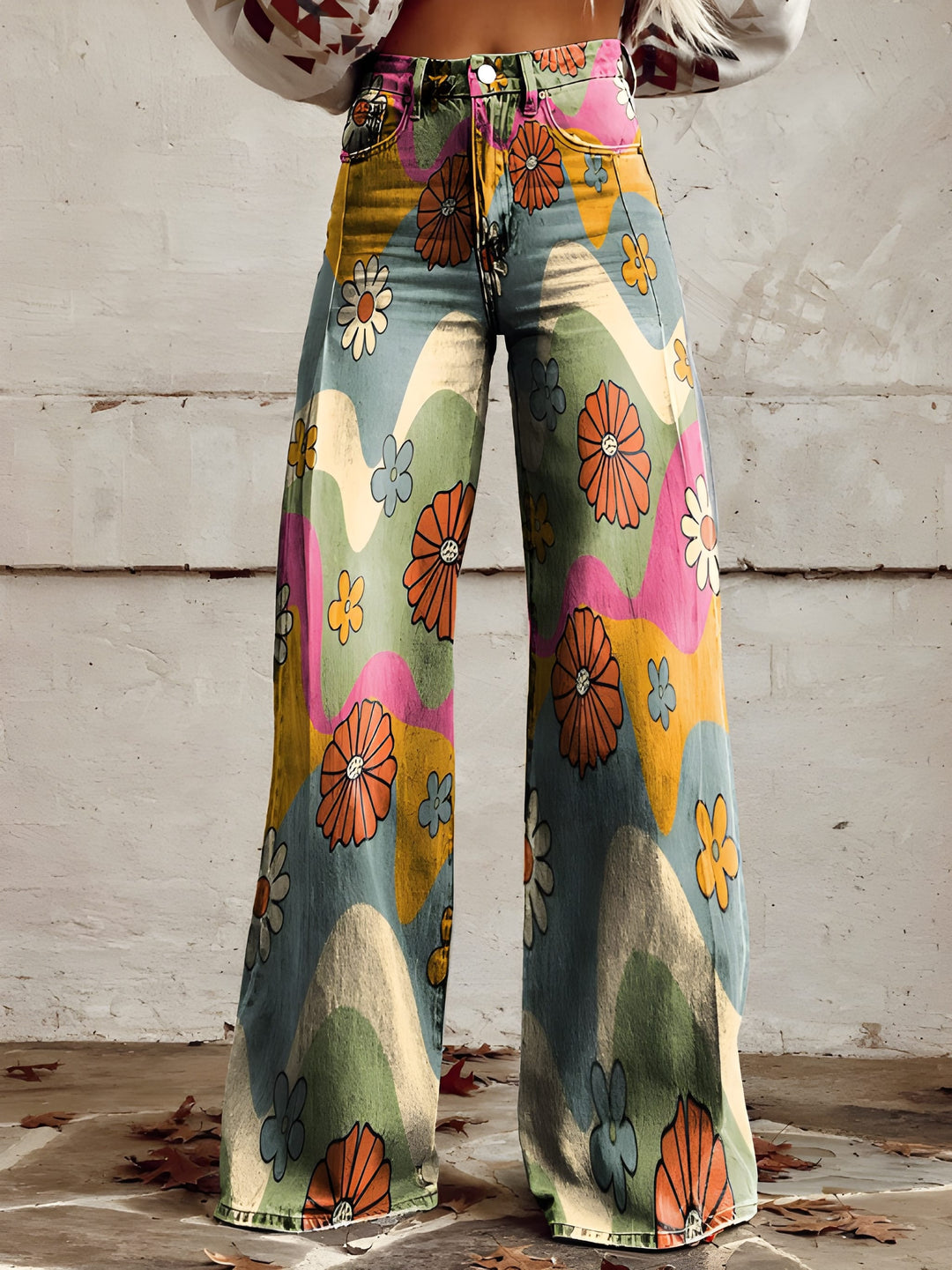 Women’s Long Denim Pants | Wide Leg & Relaxed Fit | Lightweight & Stylish | Cotton