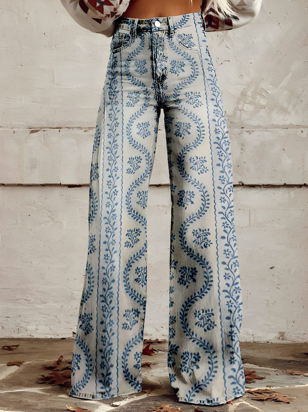 Women’s Long Denim Pants | Wide Leg & Relaxed Fit | Lightweight & Stylish | Cotton