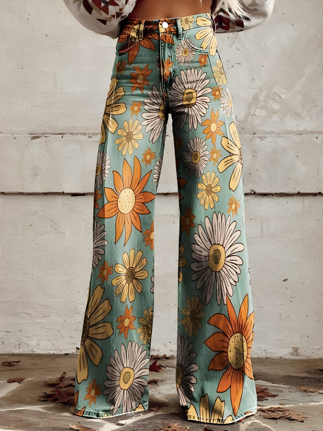 Women’s Long Denim Pants | Wide Leg & Relaxed Fit | Lightweight & Stylish | Cotton