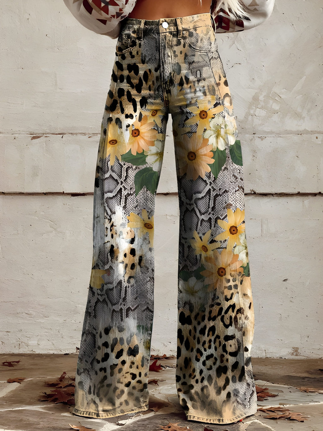 Women’s Long Denim Pants | Wide Leg & Relaxed Fit | Lightweight & Stylish | Cotton