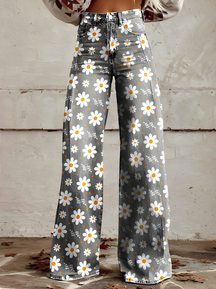 Women’s Long Denim Pants | Wide Leg & Relaxed Fit | Lightweight & Stylish | Cotton