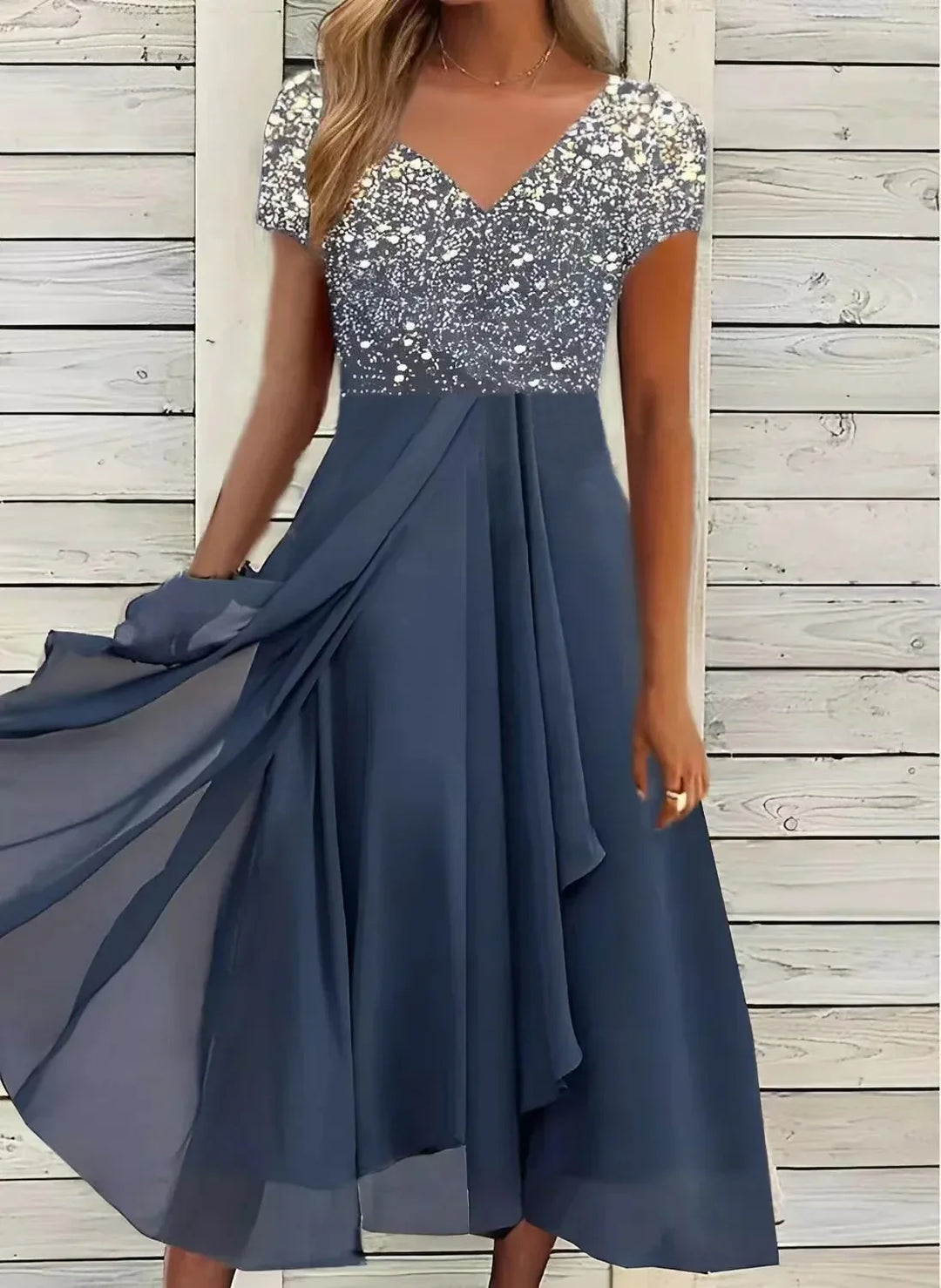 Women’s Elegant Dress | Glamorous Look & Stretch Fit | Polyester & COTTON