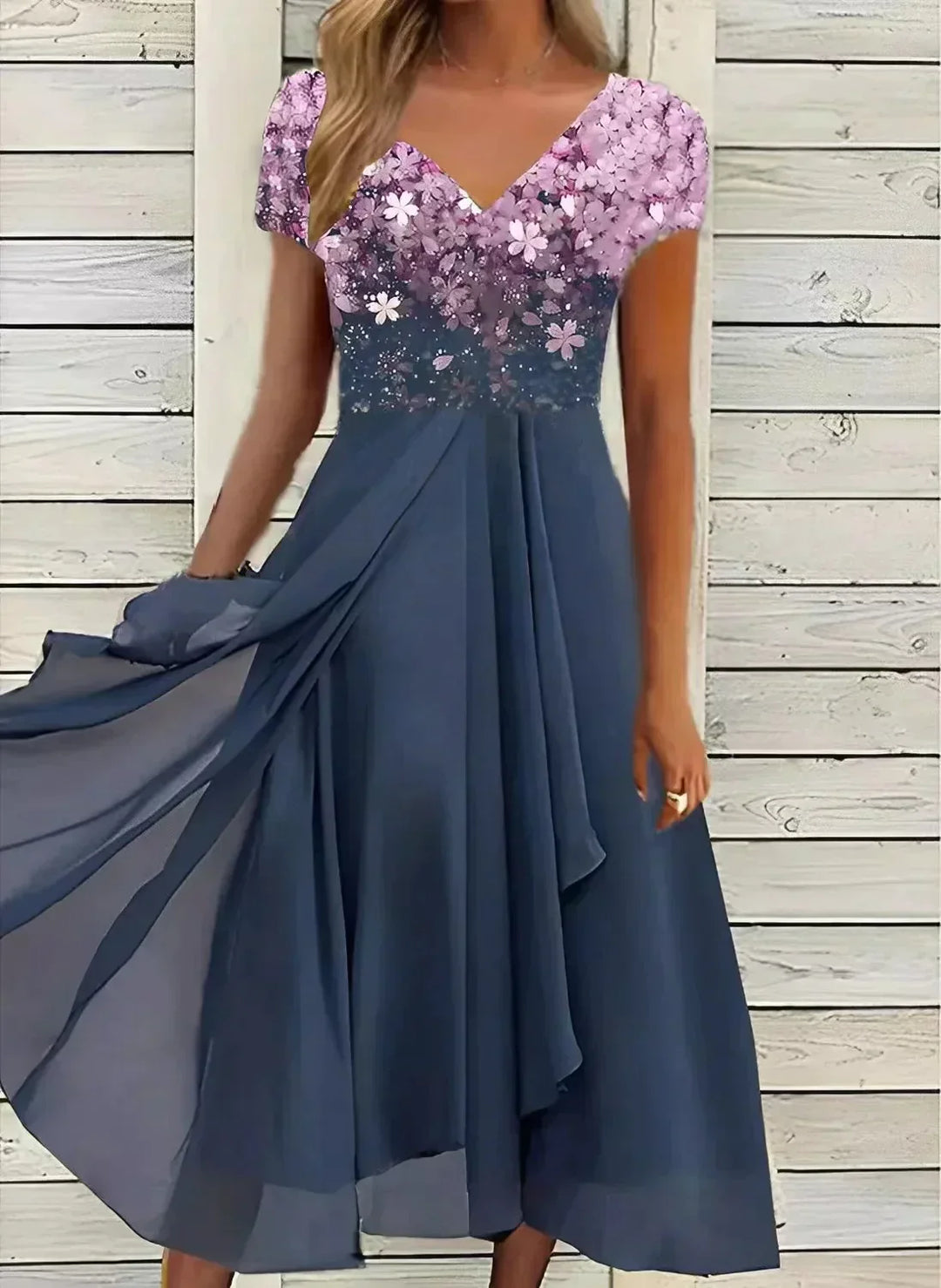 Women’s Elegant Dress | Glamorous Look & Stretch Fit | Polyester & COTTON
