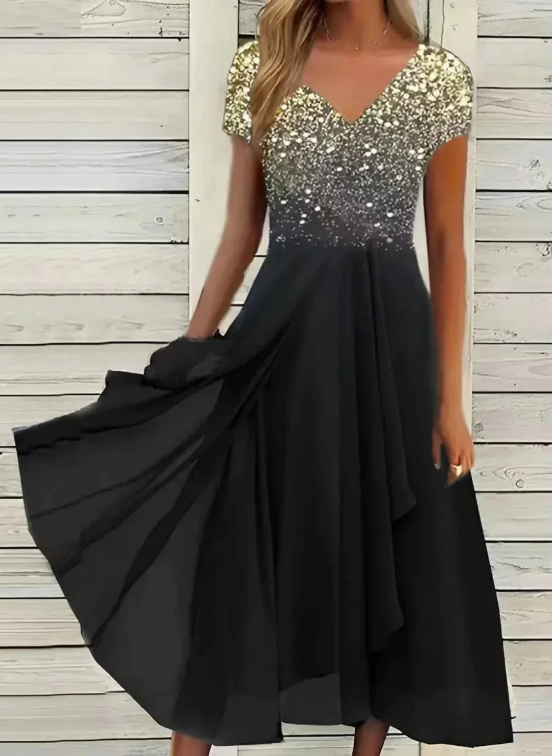 Women’s Elegant Dress | Glamorous Look & Stretch Fit | Polyester & COTTON