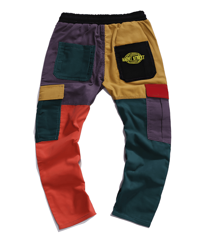 Men’s Jogging Pants | Corduroy Look | Elastic Waist & Patchwork | Polyester