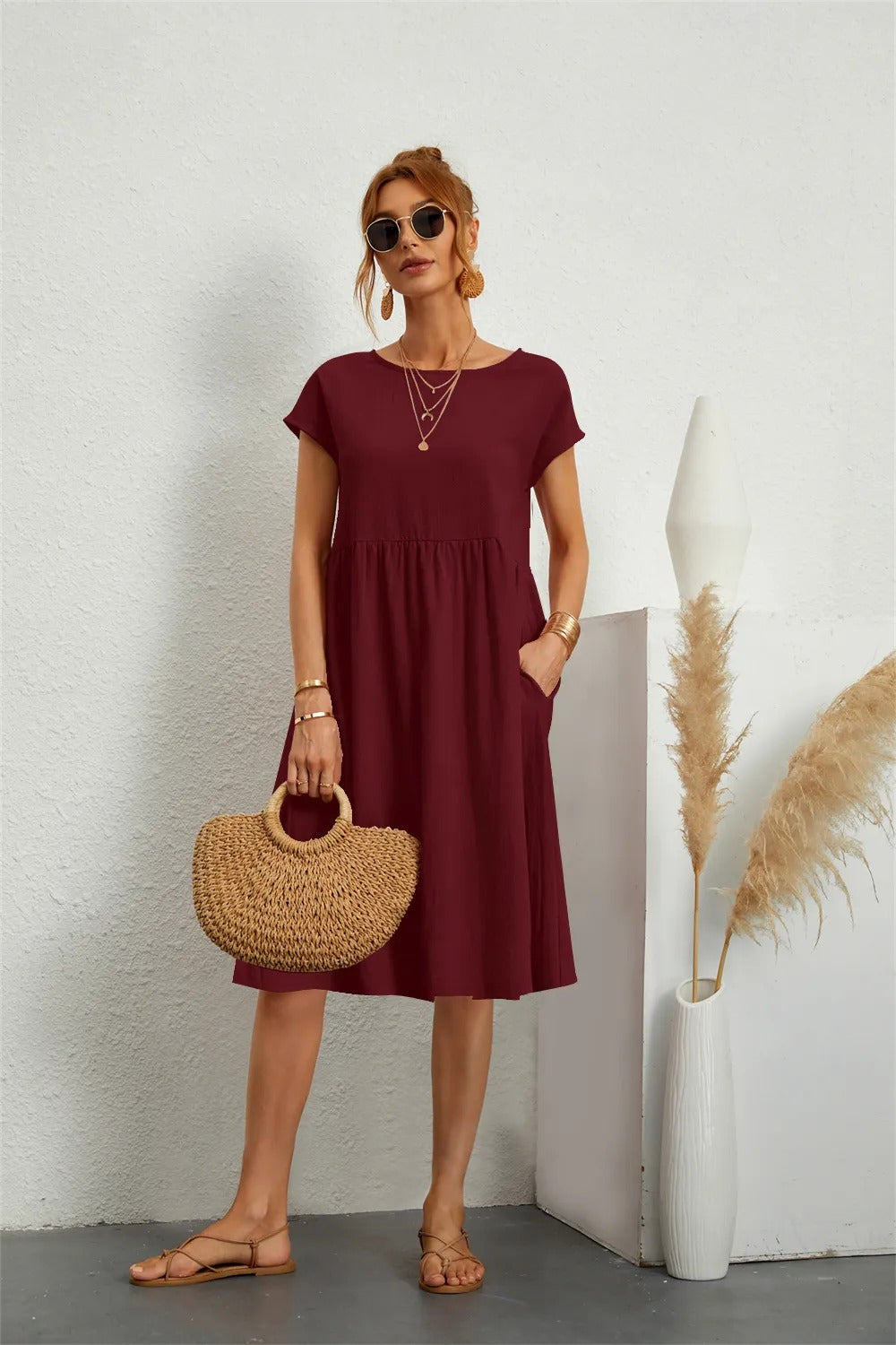 Women's Elegant Dress | Timeless Style & Flattering Fit | Cotton