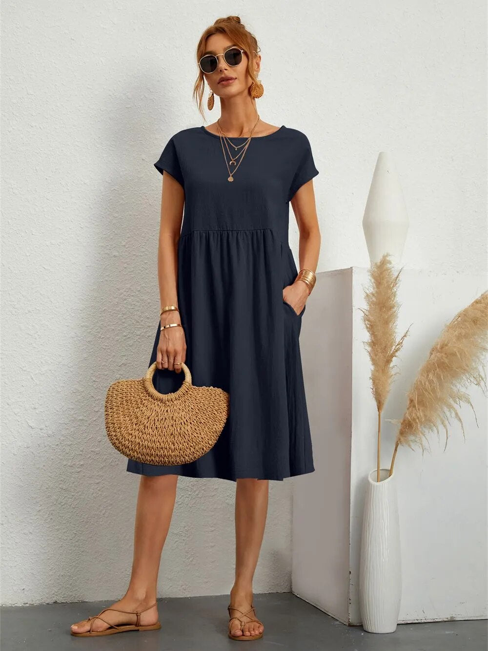 Women's Elegant Dress | Timeless Style & Flattering Fit | Cotton
