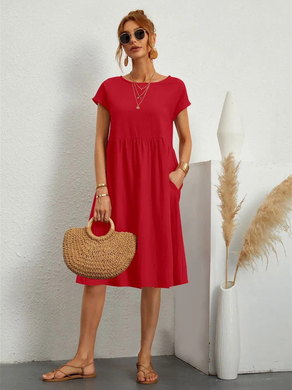Women's Elegant Dress | Timeless Style & Flattering Fit | Cotton
