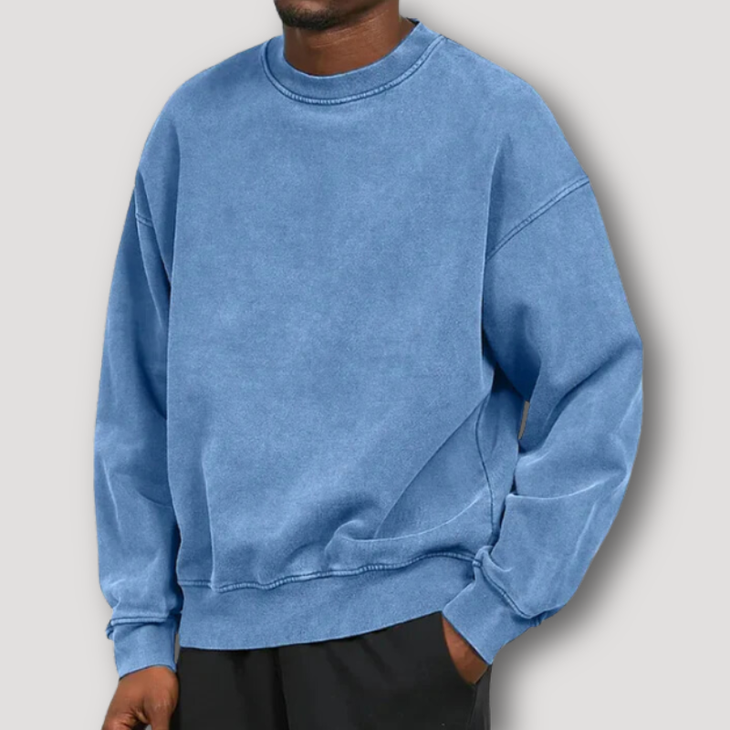 Men's Sweater | Round Neck & Long Sleeves | Poly-Cotton Blend