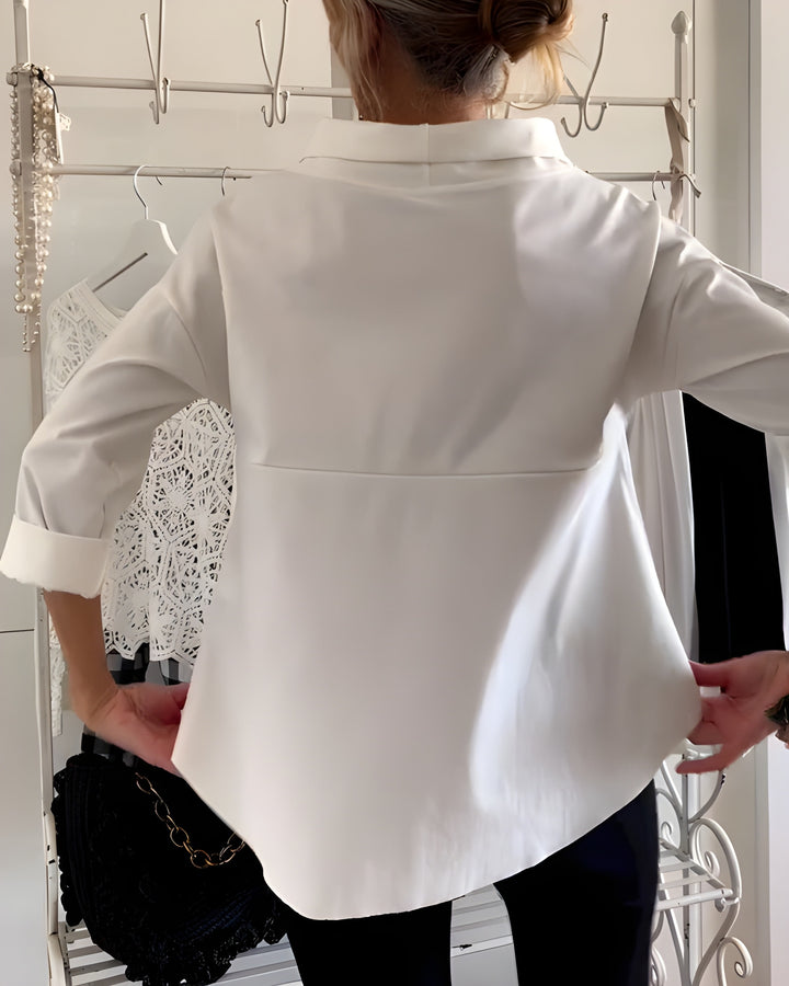 Women’s Top | Elegant & Versatile | High Neck & Breathable Fabric | Cotton Blend