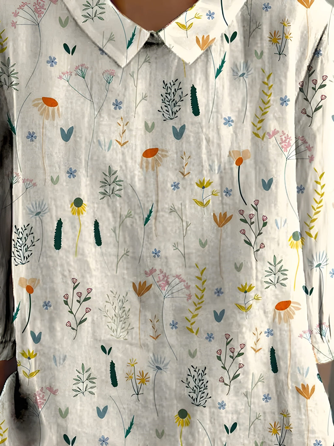 Women’s Blouse | Wildflower Print & Airy Fit | Soft Fabric & Summer Pastels | Polyester