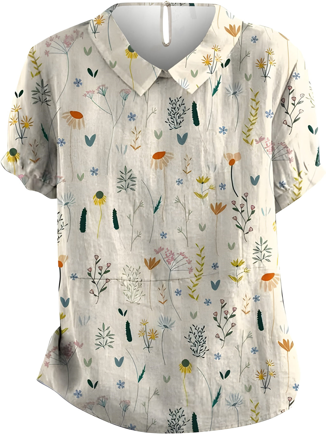Women’s Blouse | Wildflower Print & Airy Fit | Soft Fabric & Summer Pastels | Polyester