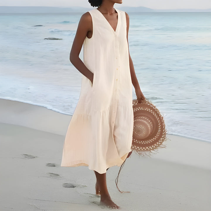 Women’s Dress | Premium V-Neckline | Lightweight & Elegant Fit | Polyester
