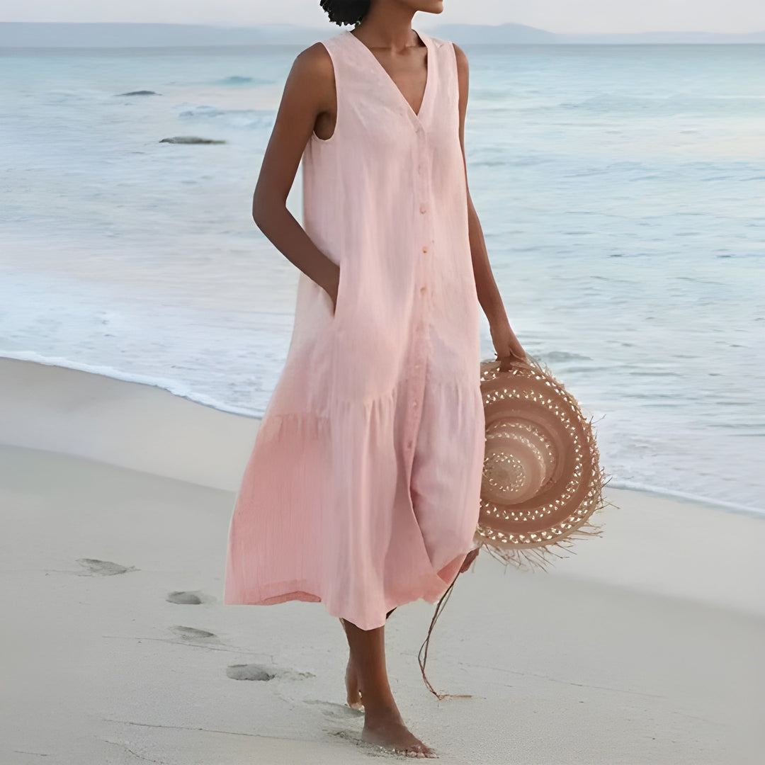 Women’s Dress | Premium V-Neckline | Lightweight & Elegant Fit | Polyester