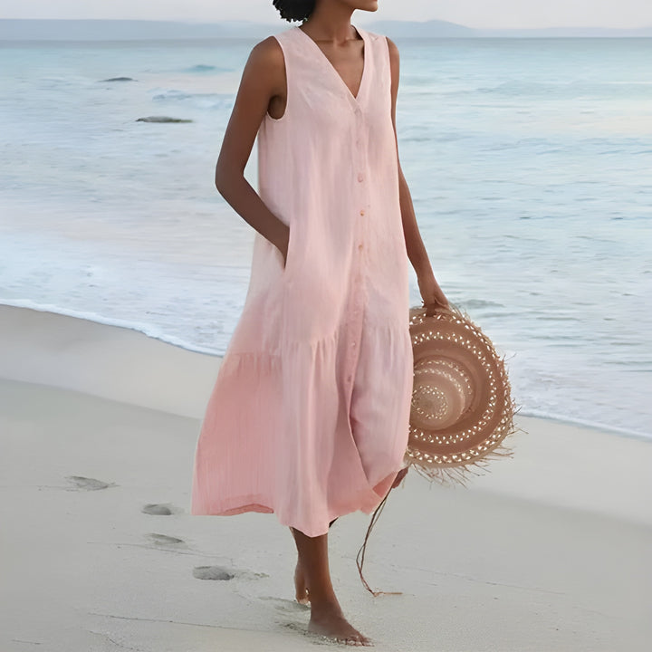 Women’s Dress | Premium V-Neckline | Lightweight & Elegant Fit | Polyester