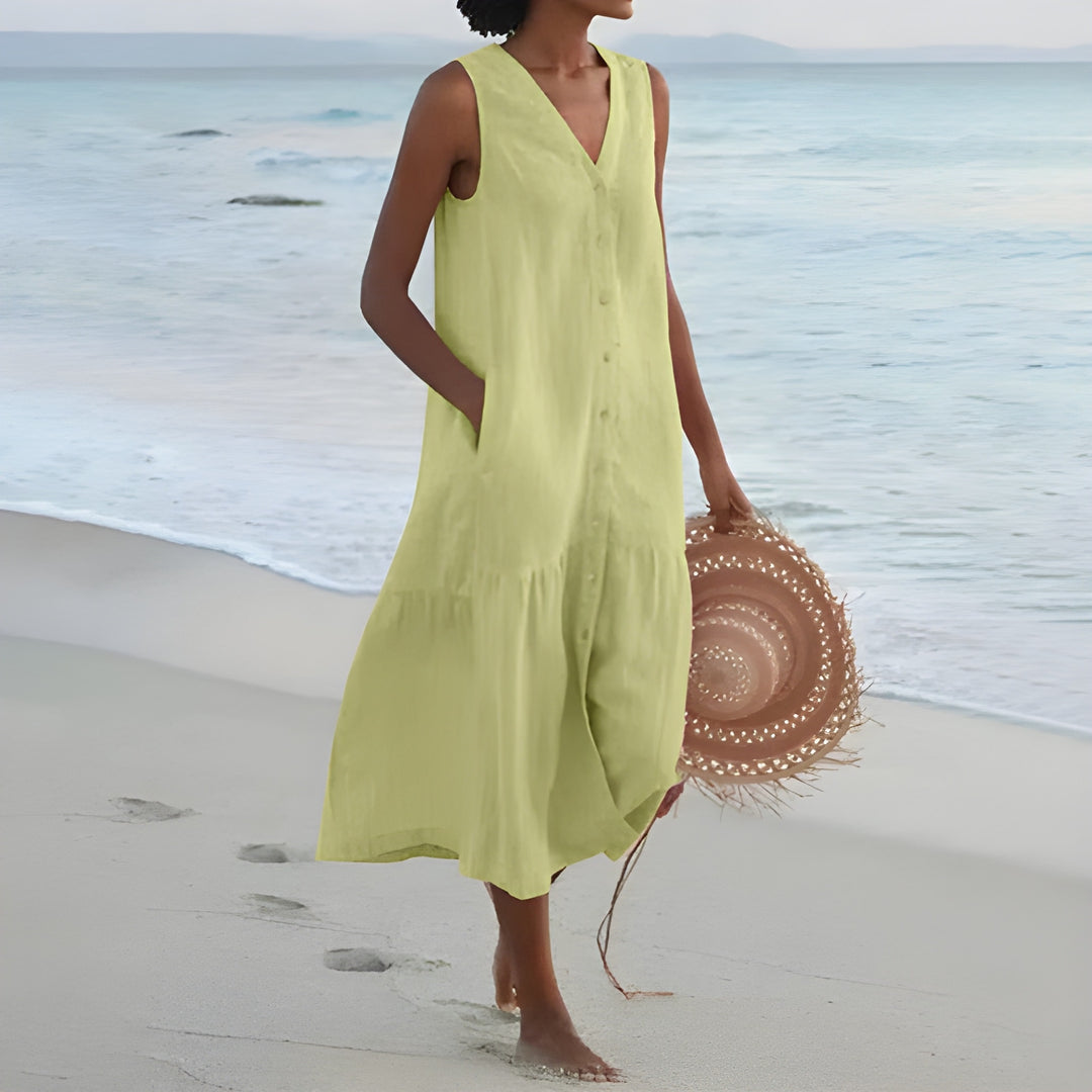 Women’s Dress | Premium V-Neckline | Lightweight & Elegant Fit | Polyester