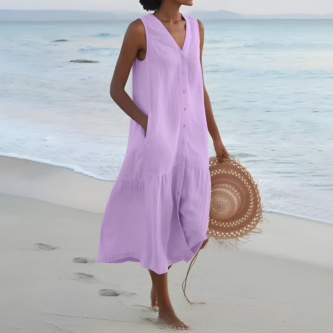 Women’s Dress | Premium V-Neckline | Lightweight & Elegant Fit | Polyester