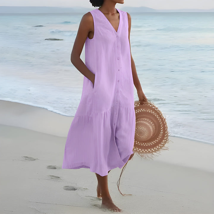 Women’s Dress | Premium V-Neckline | Lightweight & Elegant Fit | Polyester