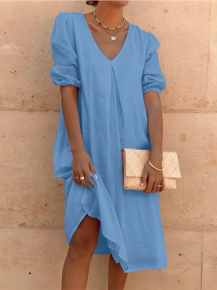 Women's Midi Dress | Airy & Flattering | Cotton Linen | Elegant & Casual