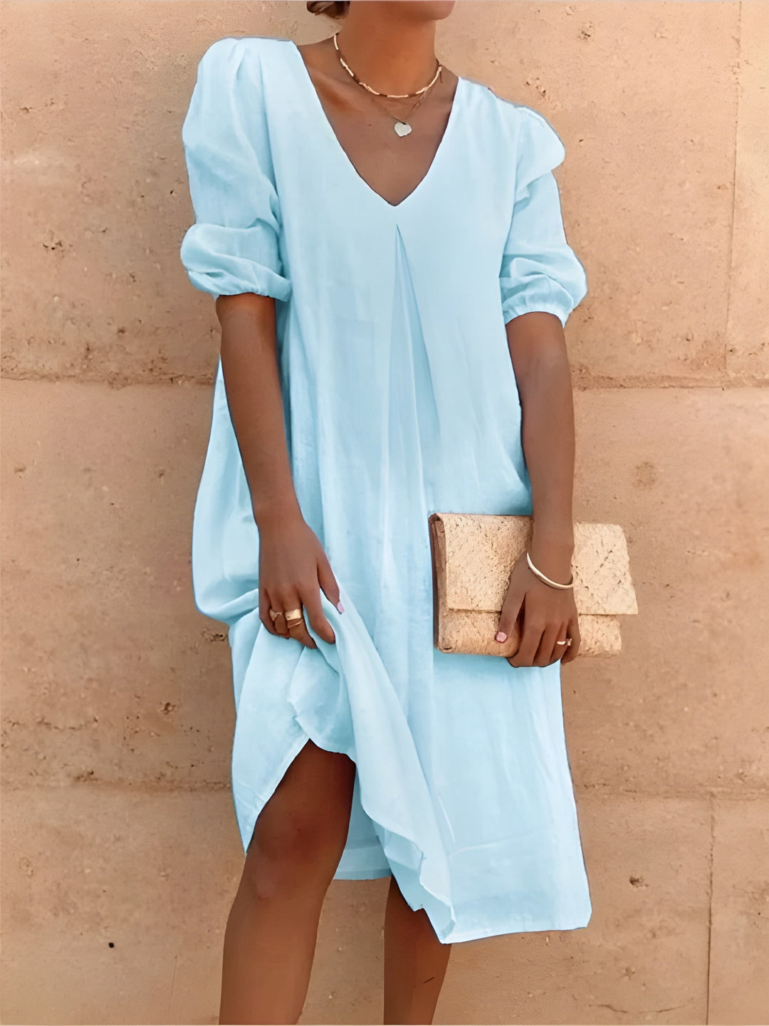 Women's Midi Dress | Airy & Flattering | Cotton Linen | Elegant & Casual