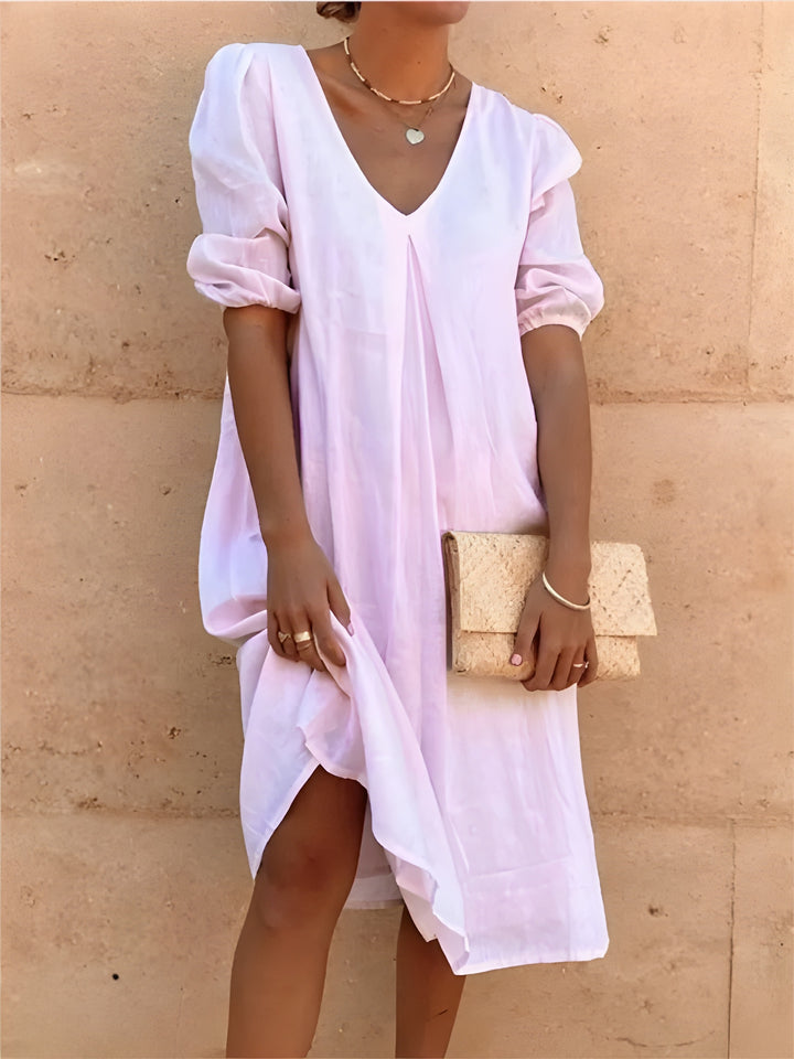 Women's Midi Dress | Airy & Flattering | Cotton Linen | Elegant & Casual
