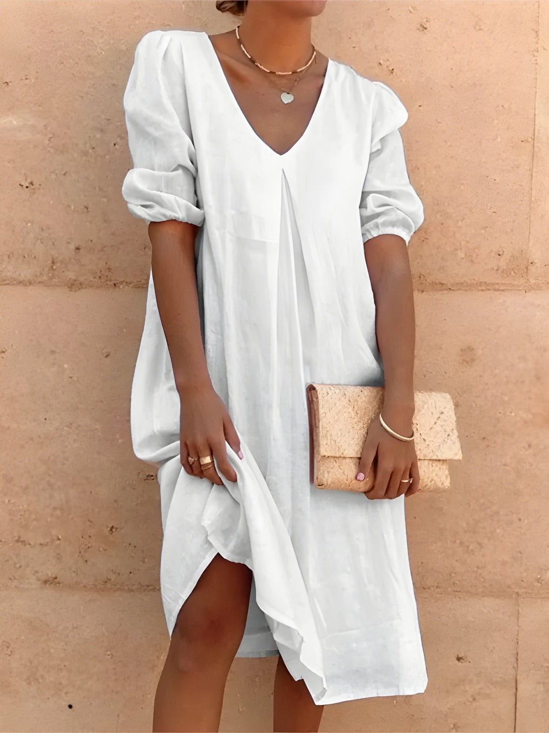 Women's Midi Dress | Airy & Flattering | Cotton Linen | Elegant & Casual